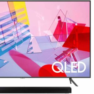 Samsung 65" QLED TV, Soundbar, Austere Surge Protector, & HDMI Cable