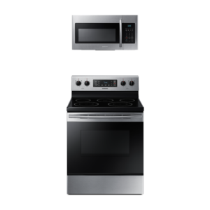 Samsung Freestanding Electric Range + Over-the-Range Microwave in Stainless Steel(BNDL-1580226951331)