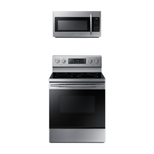 Samsung Freestanding Electric Range with Convection + Over-the-Range Microwave in Stainless Steel(BNDL-1580227280768)