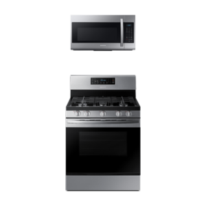 Samsung Freestanding Gas Range + Over-the-Range Microwave in Stainless Steel(BNDL-1580226046010)