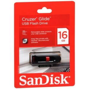SanDisk Cruzer Glide USB Flash Drive 16 GB - 1.0 ea