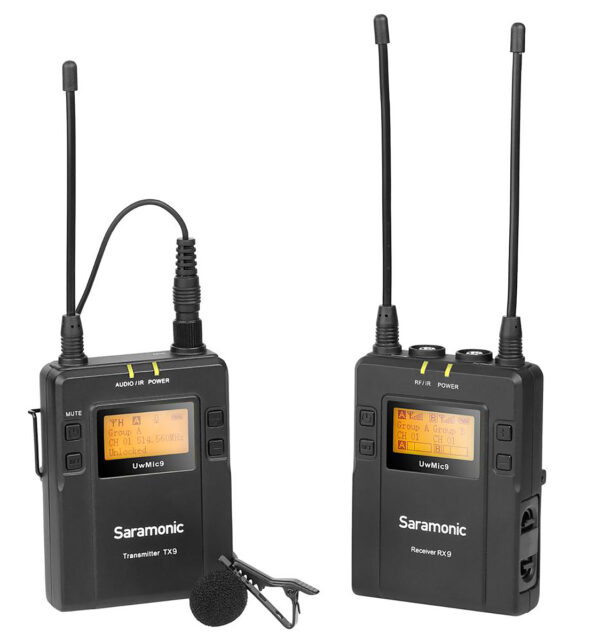 Saramonic UHF Wireless Lavalier Microphone System With Portable Dual-Channel Camera-Mountable Receiver