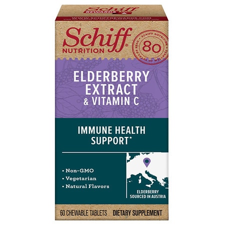 Schiff Elderberry Extract & Vitamin C Immune System Support - 60.0 ea