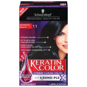 Schwarzkopf Keratin Color Midnight Black 1.1 - 9.0 oz