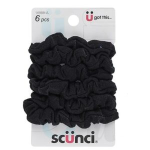 Scunci Black Mini Twisters - 6.0 ea