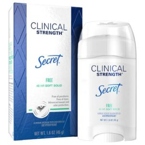 Secret Clinical Strength Free Soft Solid Antiperspirant and Deodorant Unscented - 1.6 oz