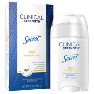 Secret Clinical Strength Soft Solid Antiperspirant and Deodorant Active - 1.6 oz