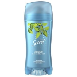 Secret Invisible Solid Antiperspirant and Deodorant Birchwater - 2.6 oz