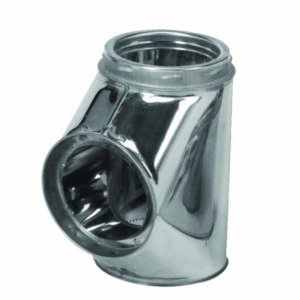 Selkirk 12-3/4 in. x 6-3/8 in. x 6-3/8 in. Stainless Steel Stove Pipe Tee Cap Flow Tee