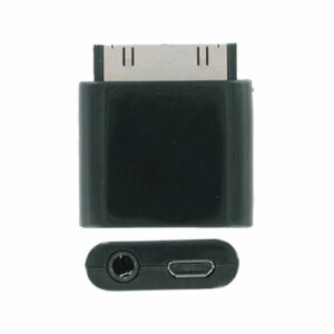 SellNet Micro USB Line Out Adapter Connector for Apple iPhone 3G/3GS 4/4S iPad 1/2 iPod, (Black)