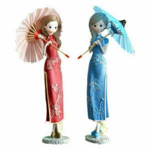 Set Of 2 Pretty Living Room Bedroom Jiangnan Woman Character Decoratio