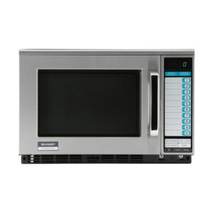 Sharp R-25JTF Heavy Duty 2100 Watt Commercial Microwave Stainless Steel Commercial Cooking Microwave Countertop