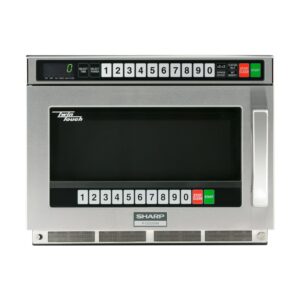 Sharp R-CD2200M TwinTouch 2200 Watt Commercial Microwave Stainless Steel Commercial Cooking Microwave Countertop