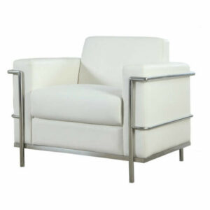 Sherry Modern Living Room Collection, White, Accent Chair