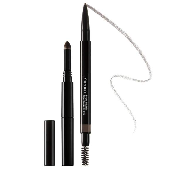 Shiseido Brow Ink Trio Pencil, Powder, Brush Deep Brown 0.002 oz/ 0.06 g Shiseido Brow Ink Trio Pencil, Powder, Brush Deep Brown 0.002 oz/ 0.06 g