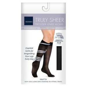 Sigvaris Women's Truly Sheer Trouser Knee Highs Black - 1.0 ea
