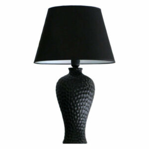 Simple Designs Living Room Bedroom Curvy Ceramic Table Lamp Black Text