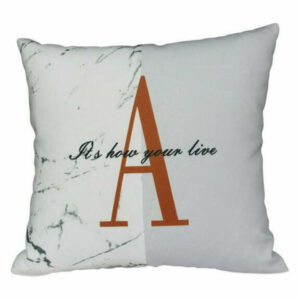 Simple Living Room Sofa Seat Cushion Pillow, English Letter A