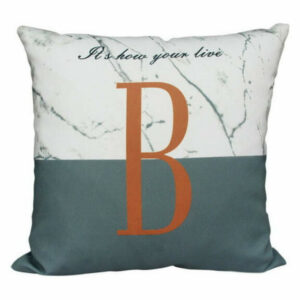 Simple Living Room Sofa Seat Cushion Pillow, English Letter B