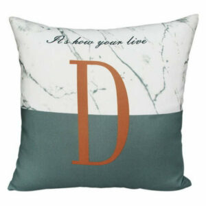 Simple Living Room Sofa Seat Cushion Pillow, English Letter D