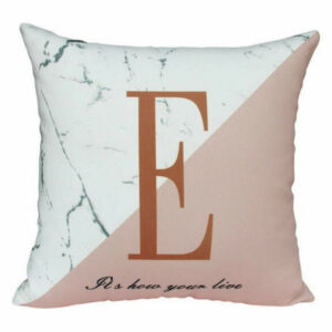 Simple Living Room Sofa Seat Cushion Pillow, English Letter E