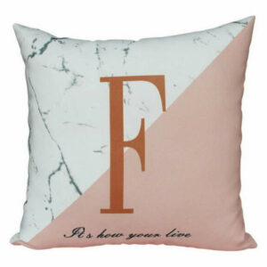 Simple Living Room Sofa Seat Cushion Pillow, English Letter F