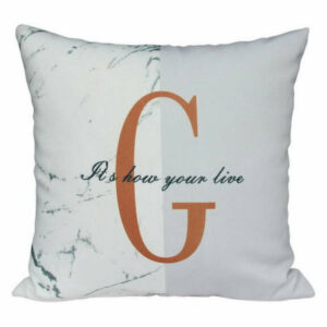 Simple Living Room Sofa Seat Cushion Pillow, English Letter G