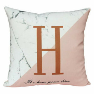 Simple Living Room Sofa Seat Cushion Pillow, English Letter H