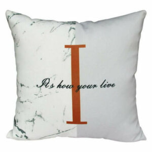 Simple Living Room Sofa Seat Cushion Pillow, English Letter I