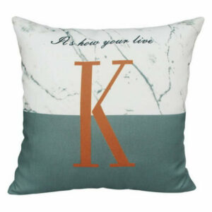 Simple Living Room Sofa Seat Cushion Pillow, English Letter K