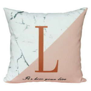 Simple Living Room Sofa Seat Cushion Pillow, English Letter L