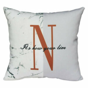 Simple Living Room Sofa Seat Cushion Pillow, English Letter N