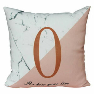 Simple Living Room Sofa Seat Cushion Pillow, English Letter O