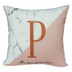 Simple Living Room Sofa Seat Cushion Pillow, English Letter P