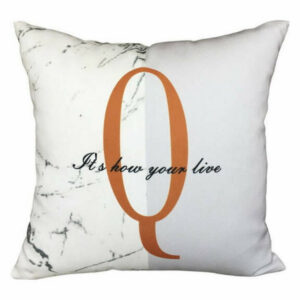 Simple Living Room Sofa Seat Cushion Pillow, English Letter Q