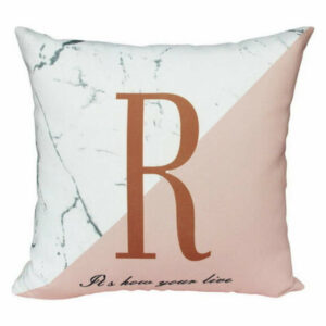 Simple Living Room Sofa Seat Cushion Pillow, English Letter R