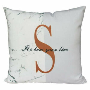 Simple Living Room Sofa Seat Cushion Pillow, English Letter S