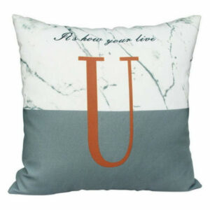 Simple Living Room Sofa Seat Cushion Pillow, English Letter U