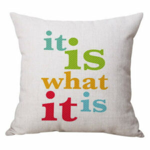 Simple Living Room Sofa Seat Cushion Pillow, Multicolor Words