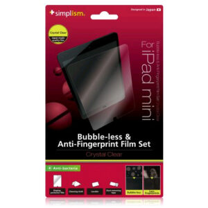 Simplism Japan Bubble-less Anti-Fingerprint Film Set for Apple iPad Mini (Clear) - TR-PFIPDM12-BLCC/EN