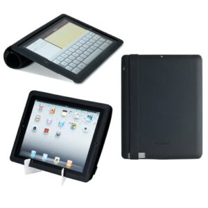 Simplism Japan Flip Silicone Case Set for Apple iPad 2 (Black) - TR-FSCSIPD2-BK/EN