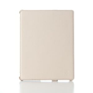 Simplism Japan PU Leather Shell for Apple iPad 3 (Beige White) - TR-SLSIPD12-BW/EN