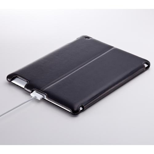 Simplism Japan Smart Leather Shell for Apple iPad 3/4G (Black) - TR-SLSIPD12-BK/EN