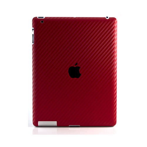 SlickWraps - Carbon Fiber Skin for Apple New iPad - Red