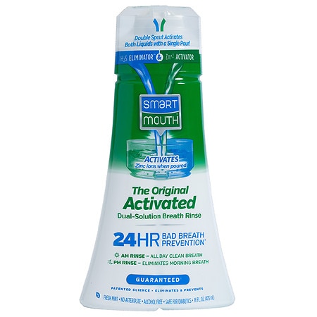SmartMouth Original Activated Dual-Solution Breath Rinse Fresh Mint - 16.0 fl oz