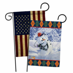 Snowman Golf Winter Winter Wonderland Garden Flags Pack