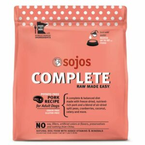 Sojos Complete Grain-Free Adult Pork Recipe Freeze-Dried Raw Dog Food, 7 lbs.