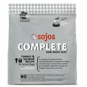 Sojos Complete Grain-Free Senior Turkey & Salmon Recipe Freeze Dried Dog Food, 7 lbs.