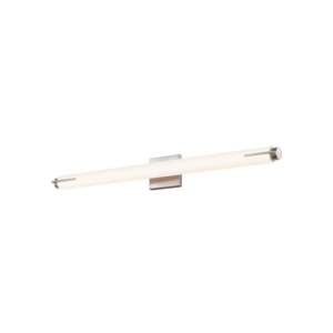 Sonneman 2432-ST Tubo Slim 33.5" LED Bathroom Bath Bar with Spine Trim Satin Nickel Indoor Lighting Bathroom Fixtures Bath Bar