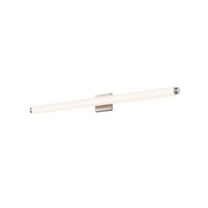 Sonneman 2433-DT Tubo Slim 41.5" LED Bathroom Bath Bar with Drum Trim Satin Nickel Indoor Lighting Bathroom Fixtures Bath Bar